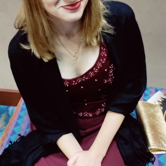 Michaelangelo Beaded Formal Maxi Dress - Picture 12 of 15